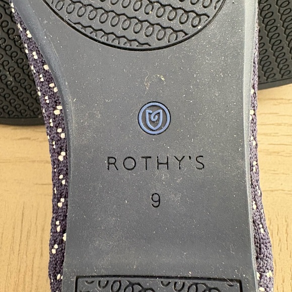 Rothy's Navy and White Patterned Flats - Picture 4 of 6
